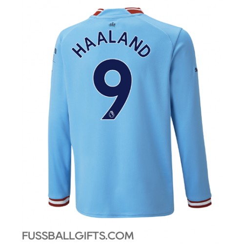 Manchester City Erling Haaland #9 Fußballbekleidung Heimtrikot 2022-23 Langarm